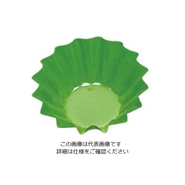 アヅミ産業 ファイン・カップ(500枚入)丸型 8号深 グリーン 61-6738-08 1組(500枚)（直送品）