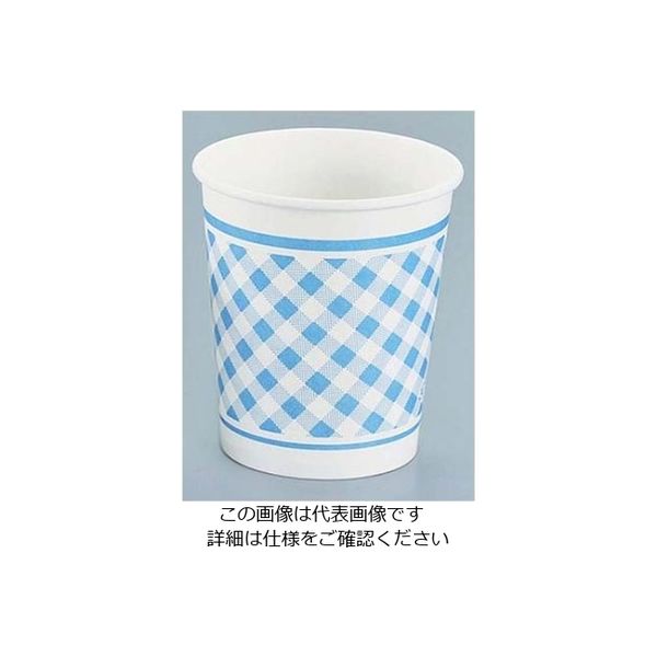 佐藤トレーディング ペーパーカップ 7オンス チェック柄(50個入) 61-6739-85 1組(50個)（直送品）