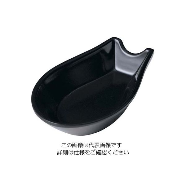 エンテック（ENTEC） メラミン レンゲ受皿 黒 61-6771