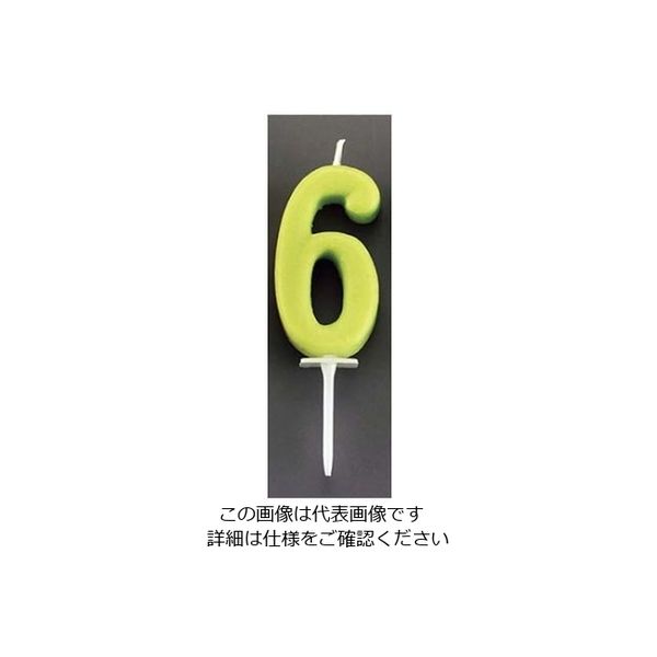 江部松商事 ナンバーキャンドル パステル(10入)6番 B7501ー07ー06LG 61-6773-61 1組(10個)（直送品）