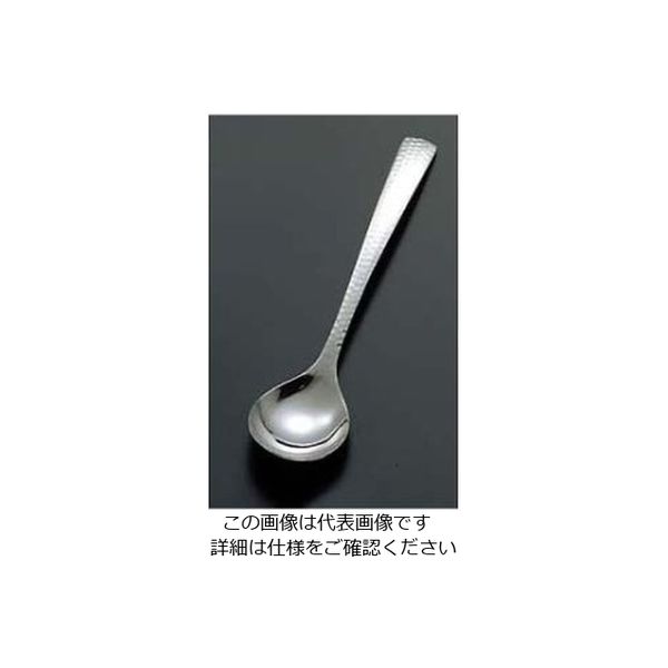 ワダコーポレーション 18-8 槌目 和風 おかゆスプーン 1個 61-6787-09（直送品）