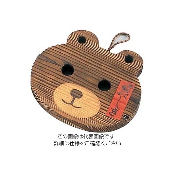 萬洋 焼杉 鍋敷 クマ 34ー117L 61-6790-51 1個（直送品）