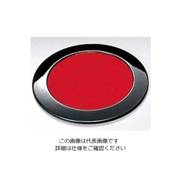 江部松商事 和風 月見 コースター 黒/内赤 61-6807-58 1個（直送品）