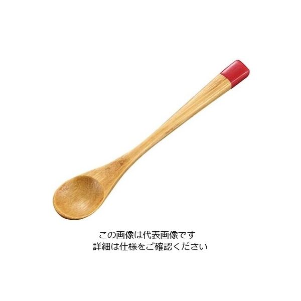 江部松商事 スス竹 朱塗分け丸スプーン(全長86) 61-6823-62 1個（直送品）
