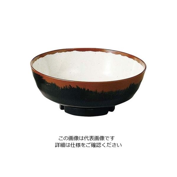 エンテック メラミン和食器 長次郎窯 丼 ANー72 大 W内白 61-6835-44 1個（直送品）
