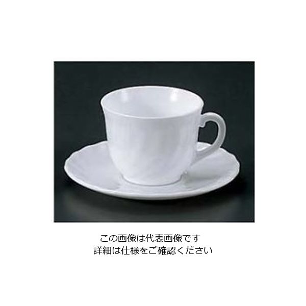 アズワン トリアノン カップ＆ソーサー 67530 280ml φ93 1個 61-6833-11（直送品）