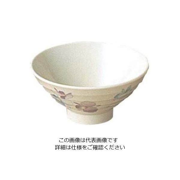 エンテック メラミン和食器 すみれ 飯茶椀 身 VOー4 61-6833-62 1個（直送品）