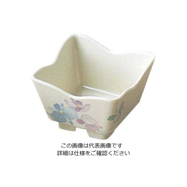 エンテック メラミン和食器 すみれ 花型角小鉢 小 VOー86 61-6833-89 1個（直送品）
