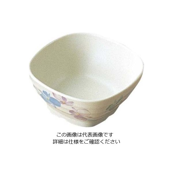 エンテック メラミン和食器 すみれ 角小鉢 VOー50 61-6833-87 1個（直送品）