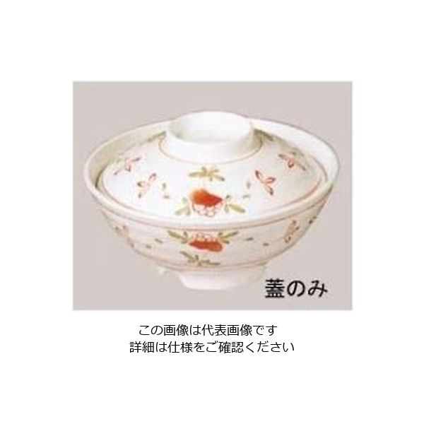 エンテック メラミン和食器 赤絵 丼 小 蓋 AKー18B 61-6834-29 1個（直送品）