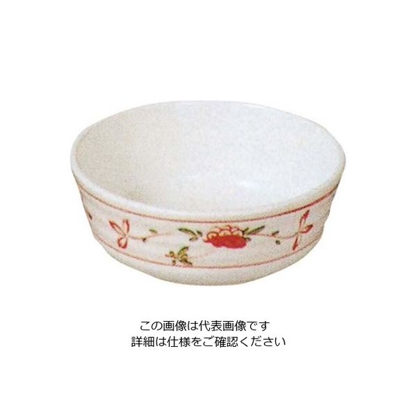 エンテック メラミン和食器 赤絵 浅型小鉢 AKー11B 61-6834-33 1個（直送品）