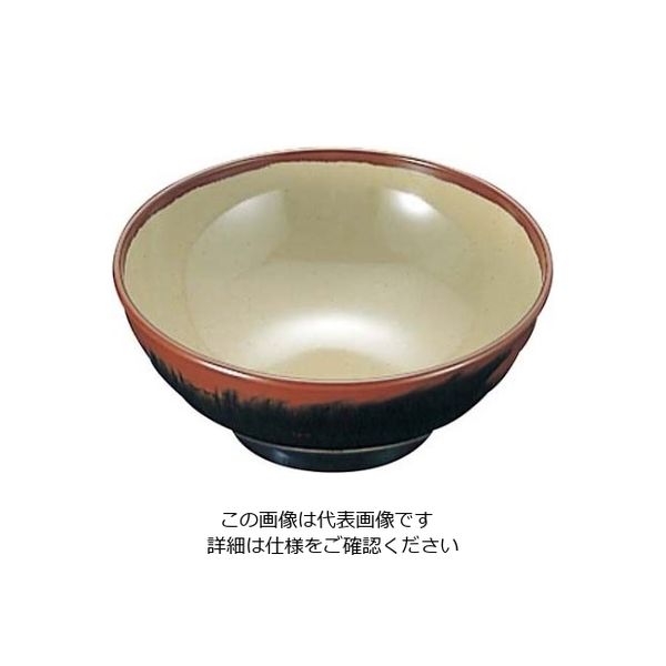 エンテック メラミン和食器 長次郎窯 そば丼 ANー70 特大 G内若草 61-6835-48 1個（直送品）