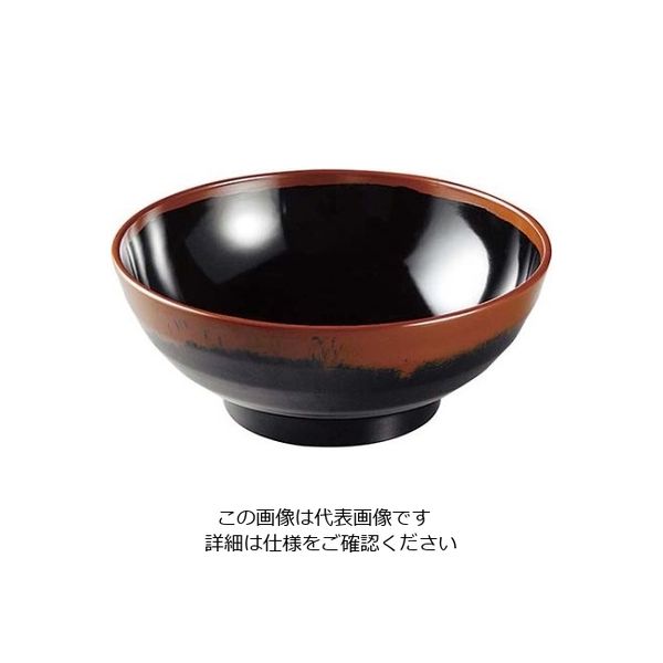エンテック メラミン和食器 長次郎窯 そば丼 ANー70 特大 B内黒 61-6835-49 1個（直送品）