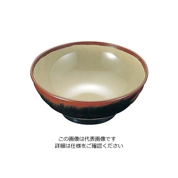 エンテック メラミン和食器 長次郎窯 そば丼 ANー65 大 G内若草 61-6835-51 1個（直送品）