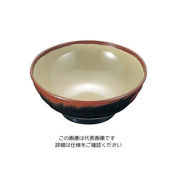 エンテック（ENTEC） メラミン和食器 長次郎窯 そば丼 AN-64 小 61-6835