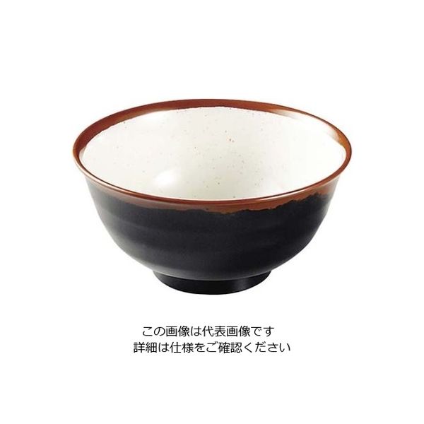 エンテック メラミン和食器 長次郎窯 羽反り丼 ANー60 大 W内白 61-6835-59 1個（直送品）