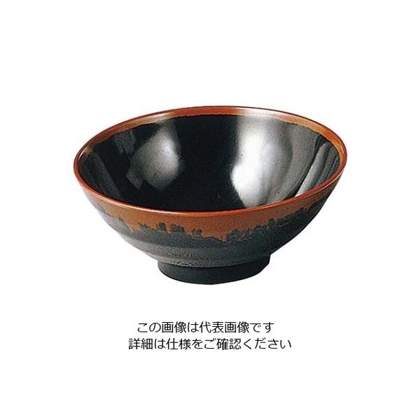 エンテック メラミン和食器 長次郎窯 小丼 ANー63 B内黒 61-6835-64 1個（直送品）