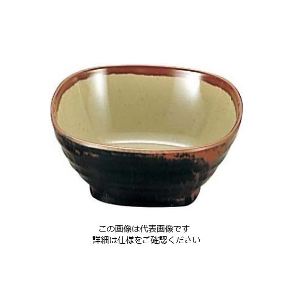 エンテック メラミン和食器 長次郎窯 角 小鉢 ANー50 G内若草 61-6835-66 1個（直送品）