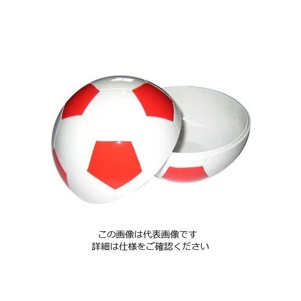 江部松商事 お子様ランチ皿 サッカーボール 小(仕切なし)レッド 61-6836-65 1個（直送品）