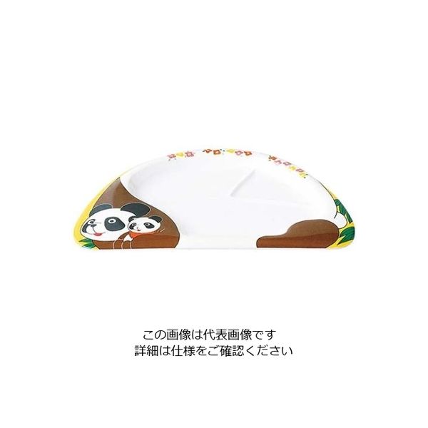 エンテック メラミン ランチ皿 パンダ 61-6836-81 1個（直送品）