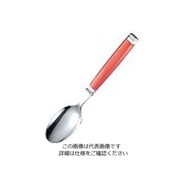 アズワン 18-8 ルーブル デザートスプーン レッド 1個 61-7629-22（直送品）