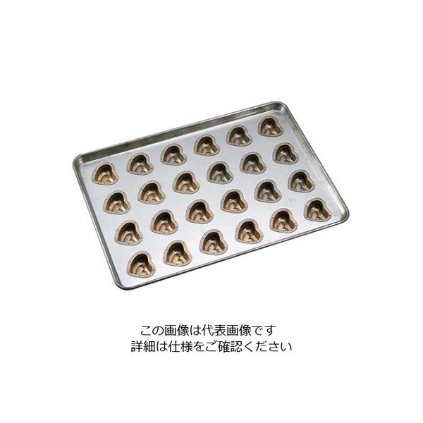千代田金属工業 シリコン加工 ハート型 天板（24ケ取） 1個 61-7930-72（直送品）