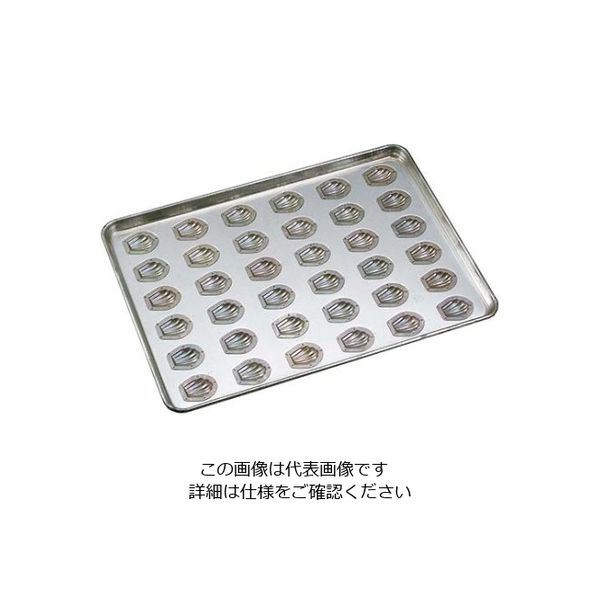 千代田金属工業 シリコン加工 貝形マドレーヌ型 天板 小（36ケ取） 1個 61-7930-74（直送品）