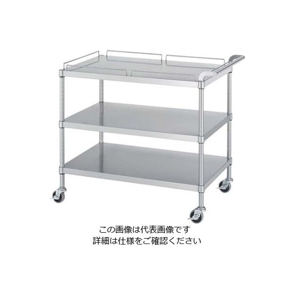 アズワン ステンレスワゴン M12型（棚3段仕様）M12-9045 1個 61-7954-51（直送品）