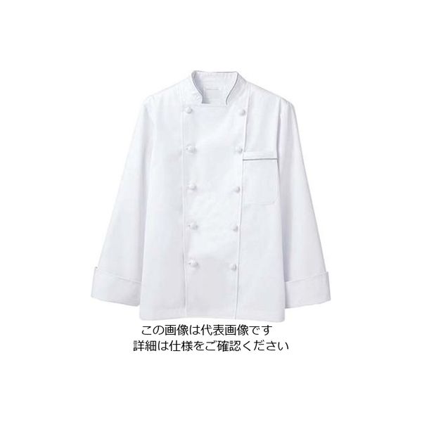 アズワン コックコート 6-971 白/グレー S 61-7967-46 1個（直送品）