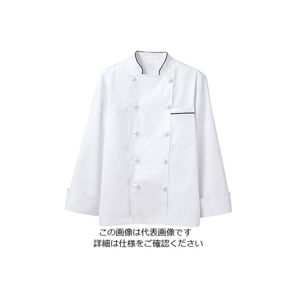 アズワン コックコート 6-973 白/黒 3L 1個 61-7967-55（直送品）