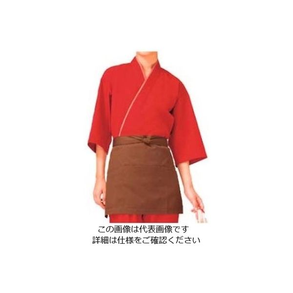江部松商事 作務衣(男女兼用)KJ0060ー3 朱色 S 61-7970-38 1個（直送品）