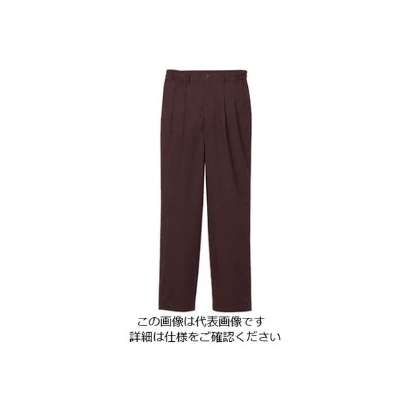 江部松商事 ツータックパンツ(男性用)KP001Mー6 茶 LL 61-7971-14 1個（直送品）