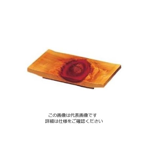 雅漆工芸 ひのき 紅節 盛皿 9寸 270×180×H30 61-7981-91 1個（直送品）