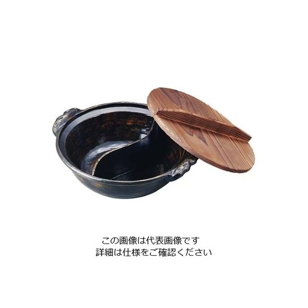 江部松商事 アルミ 電磁源平鍋(黒アメ釉)30cm 61-7983-77 1個（直送品）