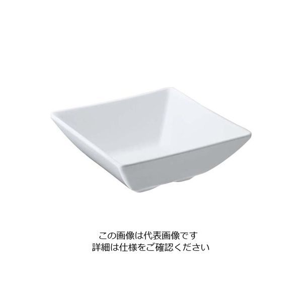 江部松商事 メラミン スクエア小鉢 12cm KDー303 ホワイト 61-7995-04 1個（直送品）
