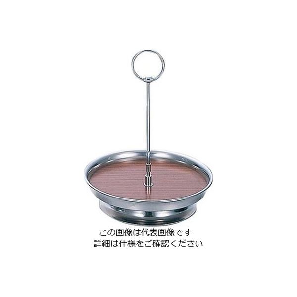 大塚硝子 木目 丸 回転カスタースタンド 61-7986-38 1個（直送品）