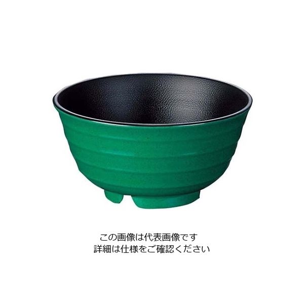 江部松商事 メラミン 小 うどん鉢 グリーン内黒 773ーGB 61-7994-60 1個（直送品）