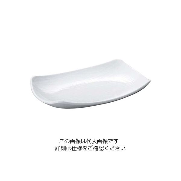 江部松商事 メラミン 菜津味長角皿 弦 SSー23 ホワイト 61-7994-78 1個（直送品）