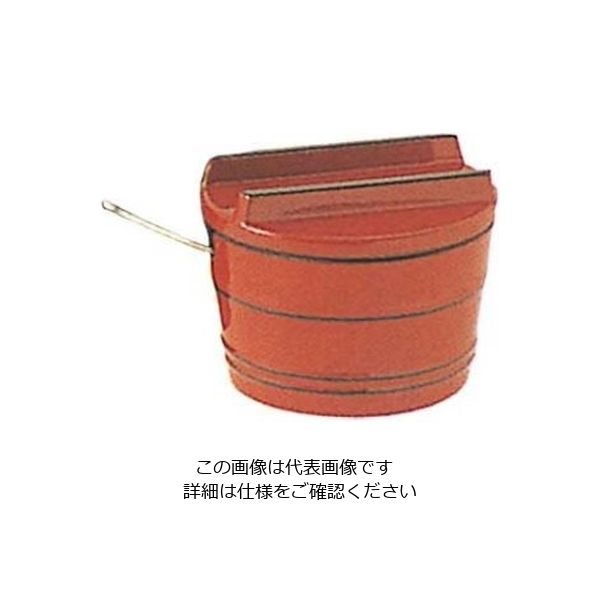 福井クラフト 桶型 薬味入れ(スプーン付)朱に黒ひも 朱 61-7997-11 1個（直送品）