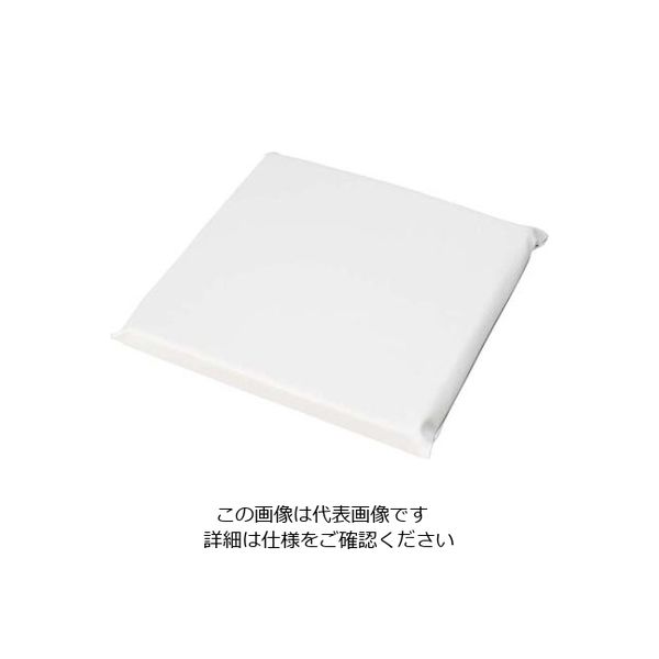 江部松商事 レザー 座布団 無地 AAU0004 中 白 61-8007-83 1個（直送品）