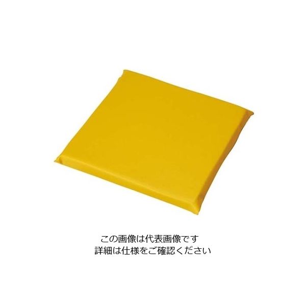 江部松商事 レザー 座布団 無地 AAU0004 中 黄 61-8007-85 1個（直送品）