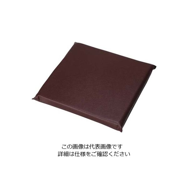 江部松商事 レザー 座布団 無地 AAU0003 小 茶 61-8008-02 1個（直送品）