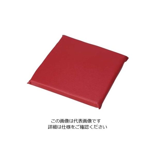 江部松商事 レザー 座布団カバー丈 無地 AAU0003 小 赤 61-8008-05 1個（直送品）