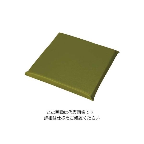 江部松商事 レザー 座布団 無地 AAU0003 小 うぐいす 61-8008-06 1個（直送品）