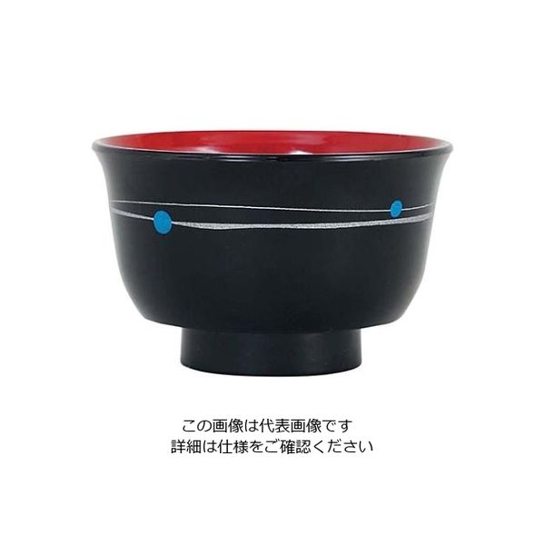 江部松商事 プチエイド汁椀 HSーN21 遊水玉 黒 61-8011-34 1個（直送品）