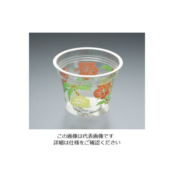 東名化学工業 96φクリアカップ (290cc) 290SSS ハイビスカス 01031676 1ケース(1000個) 62-1360-71（直送品）