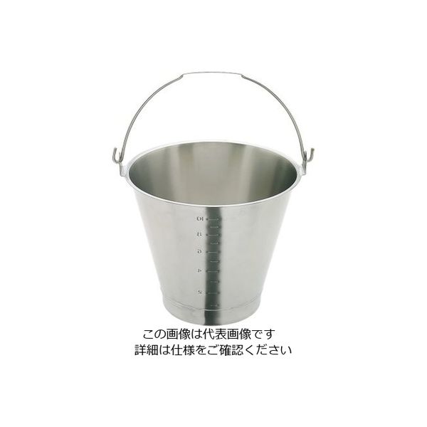 杉山工業 18ー8 目盛付バケツ(ベース付) SH-549-13WBM 1個 62-2335-89（直送品）
