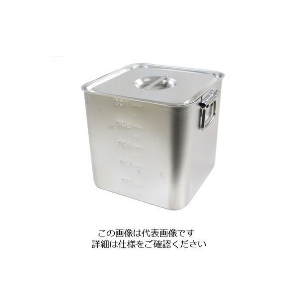 杉山工業 18ー8 目盛付深型角キッチンポット(フタ付) 11L SH-4222D 1個 62-2336-29（直送品）