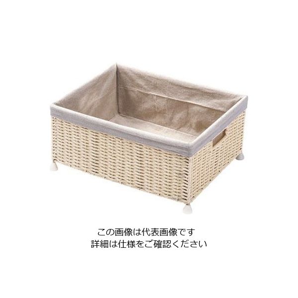 萬洋 ペーパーバスケット客席用足つき ベージュ 62-6301-63 1個（直送品）