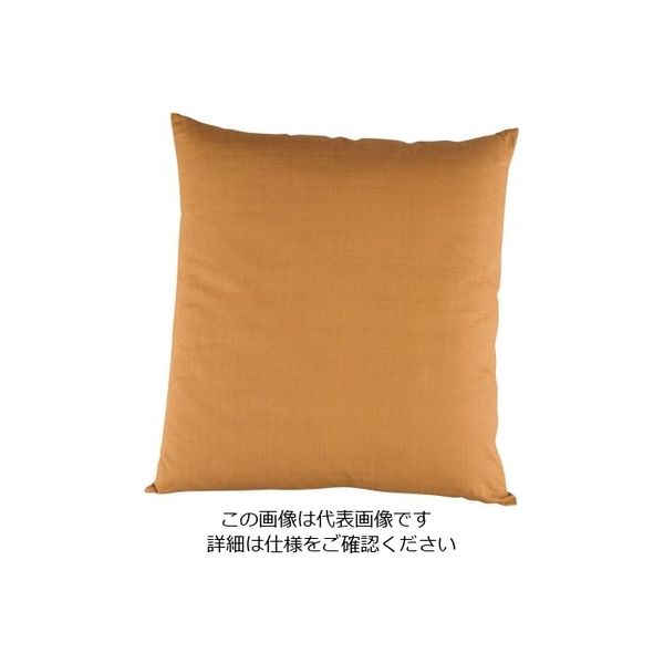 遠藤商事 綿 座布団 つむぎ調無地 茶 460×460 カバーのみ 1個 62-6306-04（直送品）